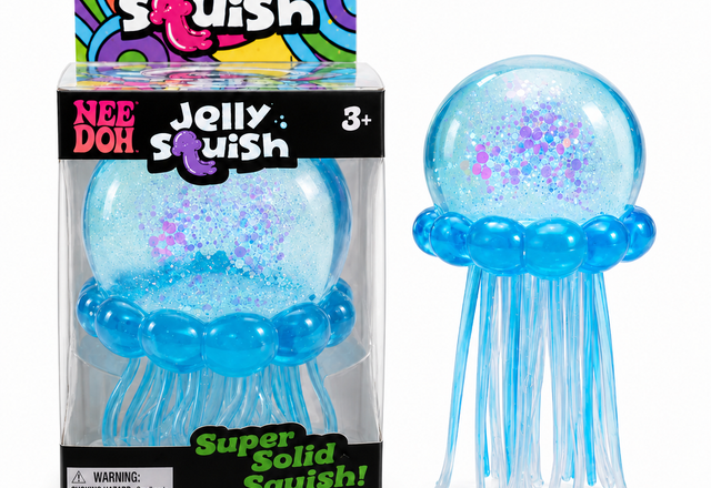 Nee Doh Jelly Squish Jellyfish Squeeze Toy – Super Fluid Sensory Fidget