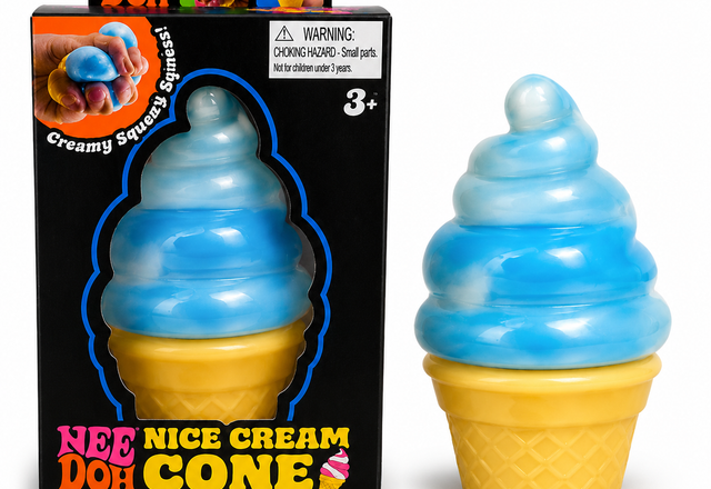 Nee Doh Nice Cream Cone Squeeze Toy – Super Soft Fidget