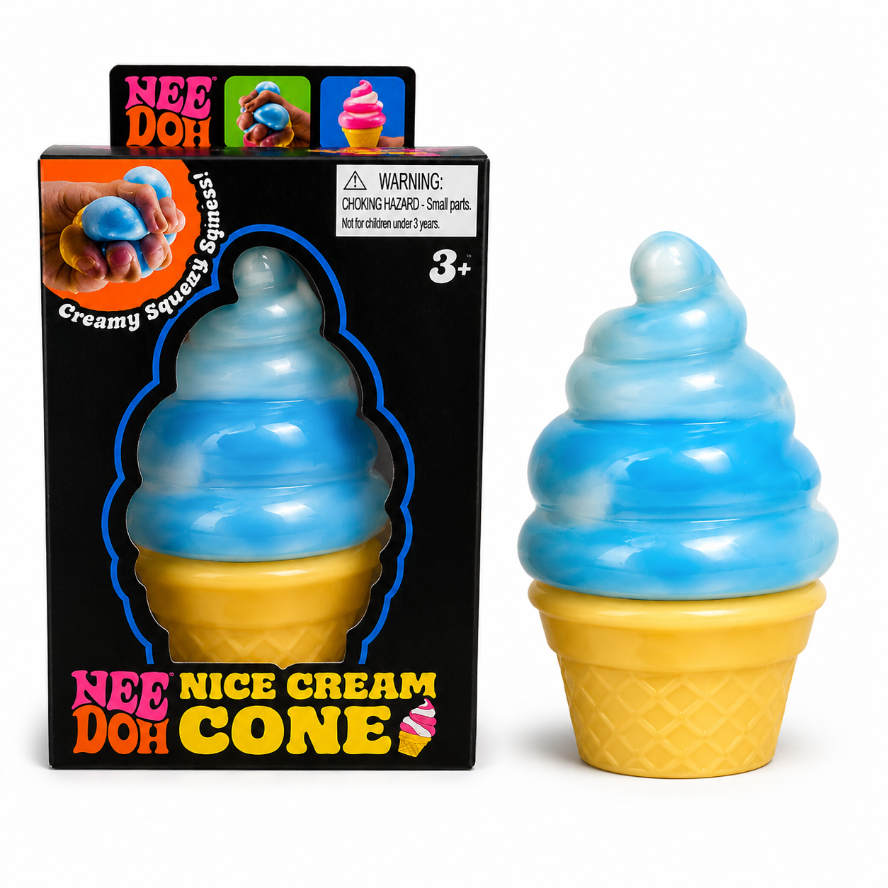 Nee Doh Nice Cream Cone Squeeze Toy – Super Soft Fidget