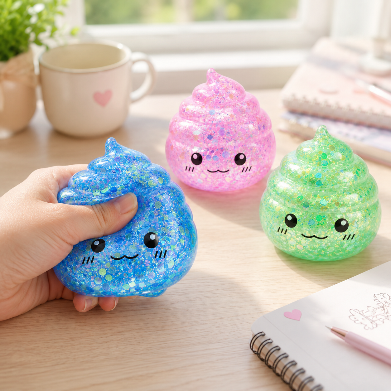 Sparkle Swirl Squishy Stress Toy