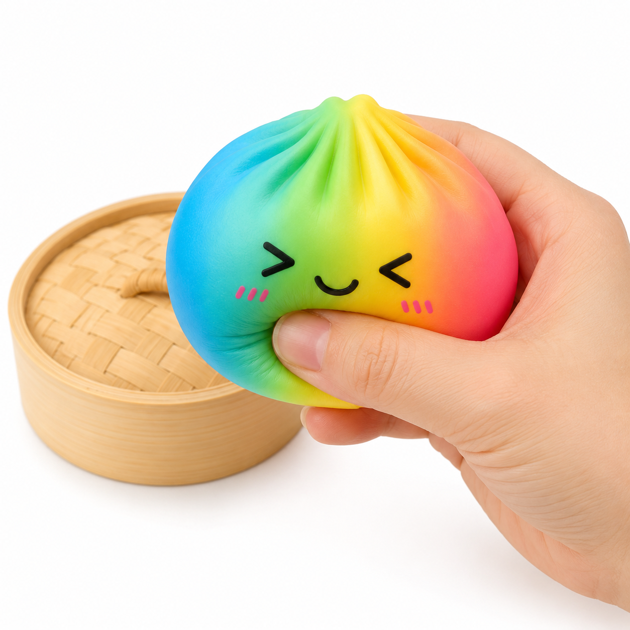 Rainbow Dumpling Squishy Toy