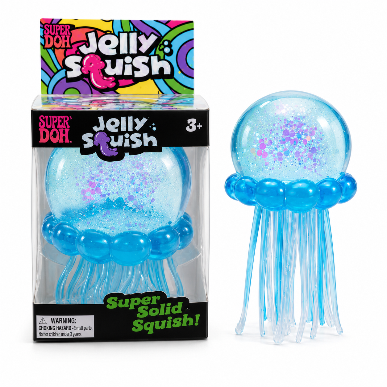 Nee Doh Jelly Squish Jellyfish Squeeze Toy – Super Fluid Sensory Fidget