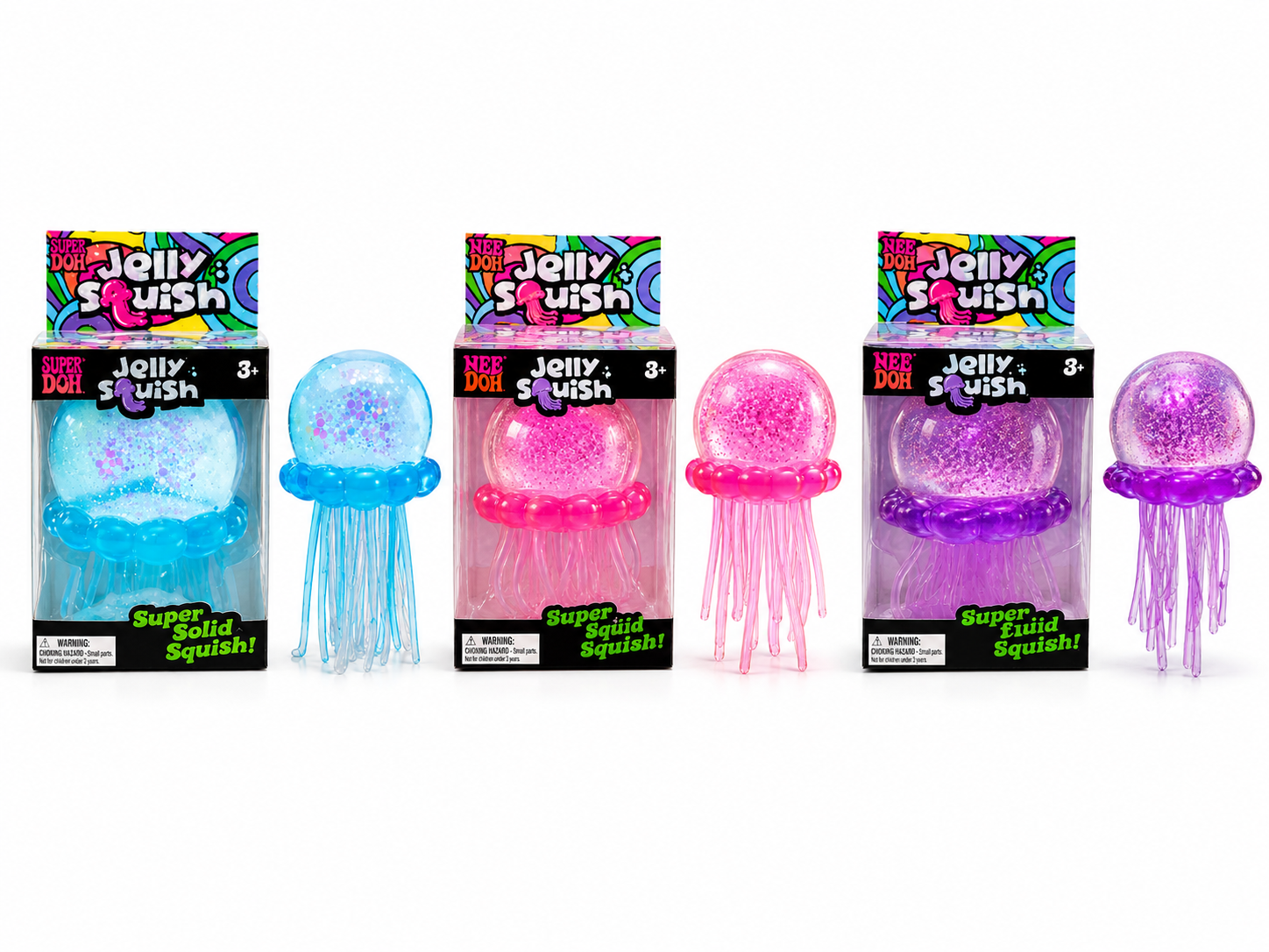 Nee Doh Jelly Squish Jellyfish Squeeze Toy – Super Fluid Sensory Fidget