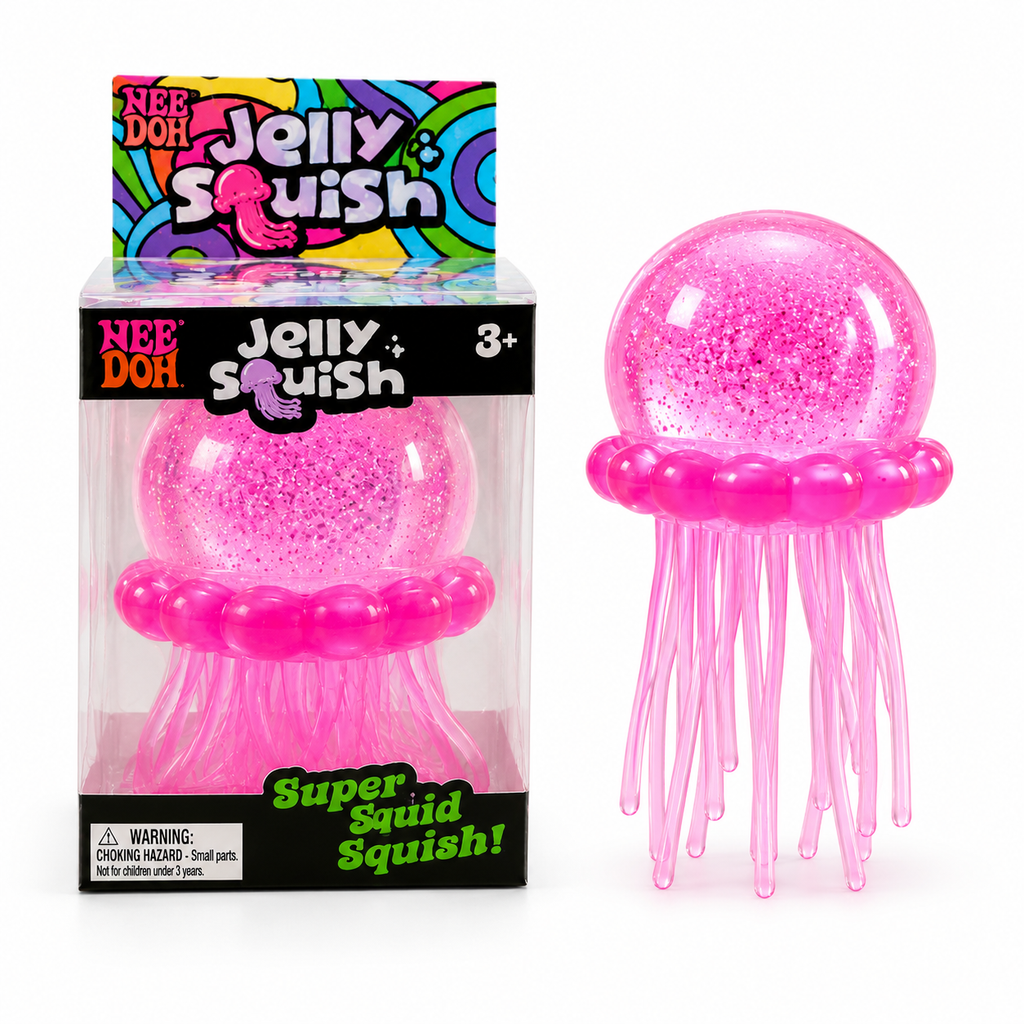 Nee Doh Jelly Squish Jellyfish Squeeze Toy – Super Fluid Sensory Fidget