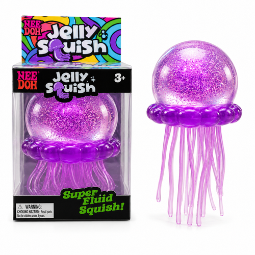 Nee Doh Jelly Squish Jellyfish Squeeze Toy – Super Fluid Sensory Fidget