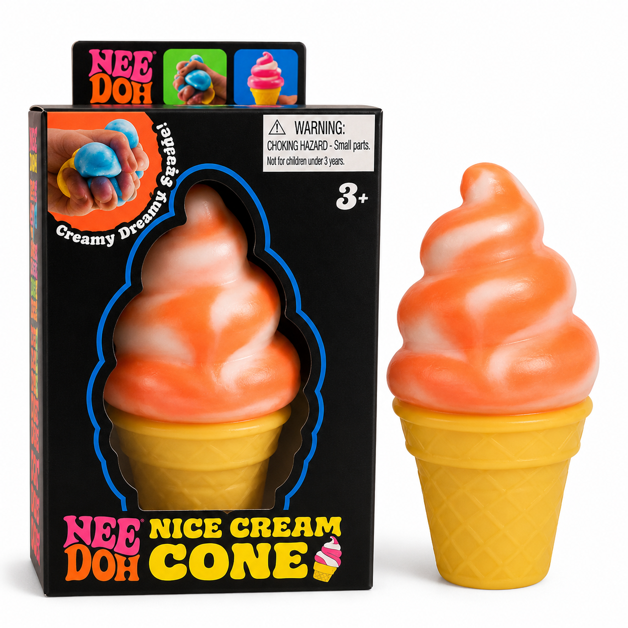 Nee Doh Nice Cream Cone Squeeze Toy – Super Soft Fidget