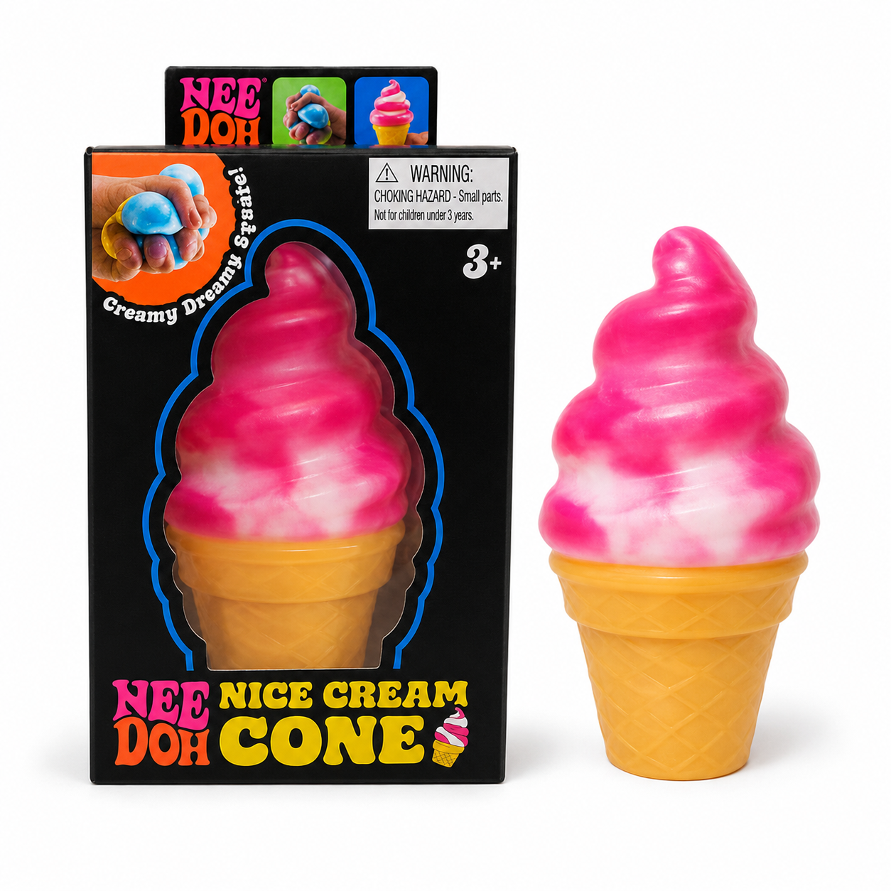 Nee Doh Nice Cream Cone Squeeze Toy – Super Soft Fidget