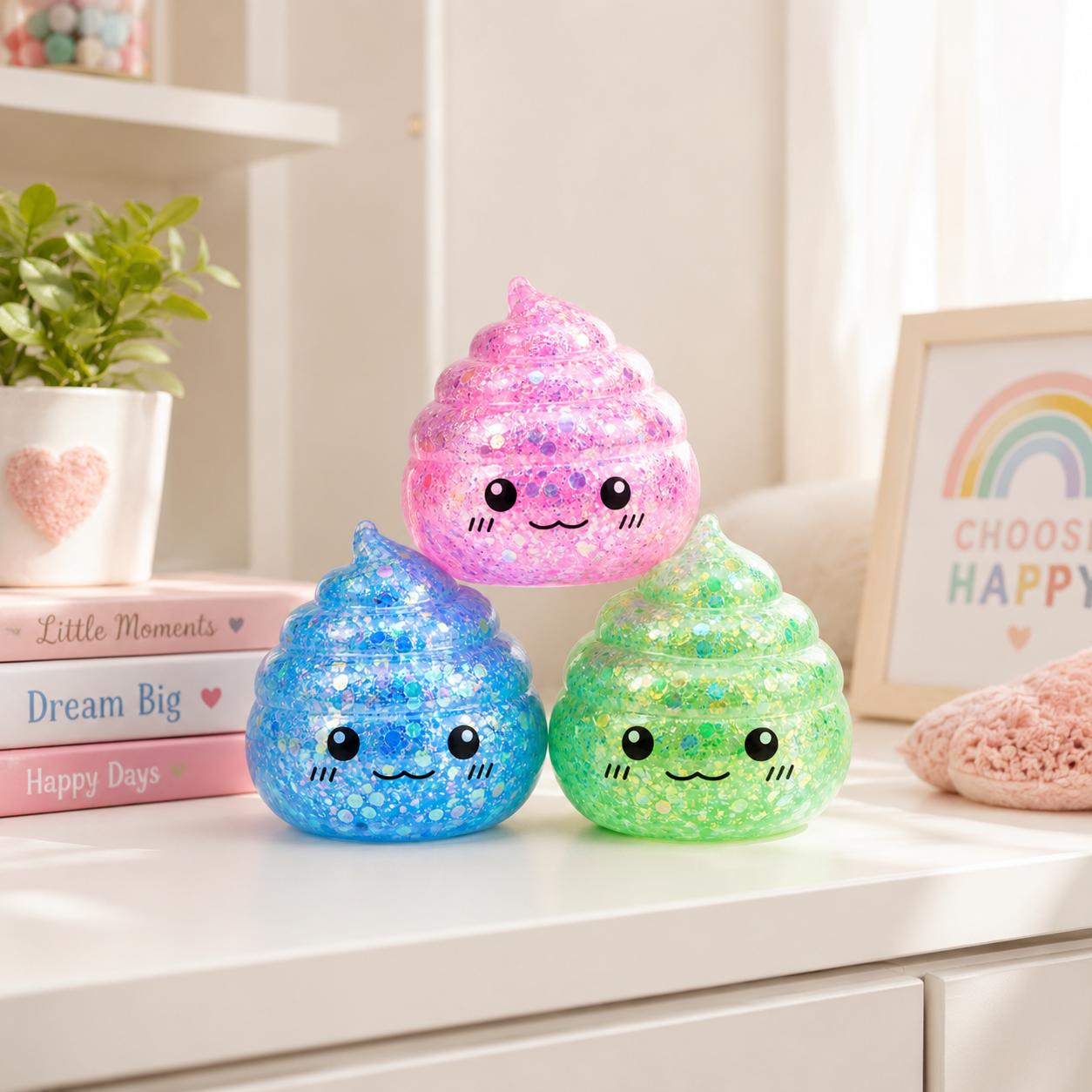 Sparkle Swirl Squishy Stress Toy