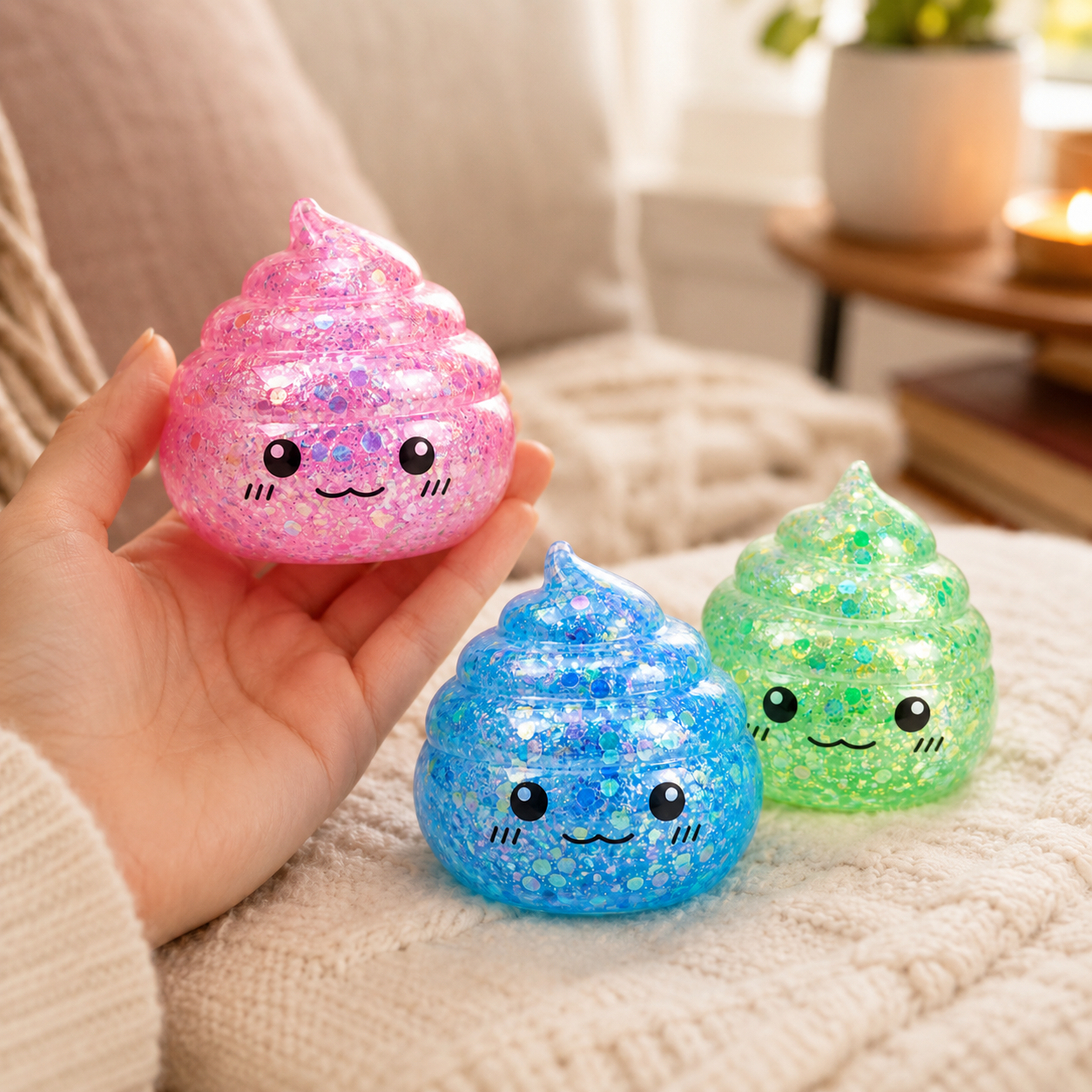 Sparkle Swirl Squishy Stress Toy