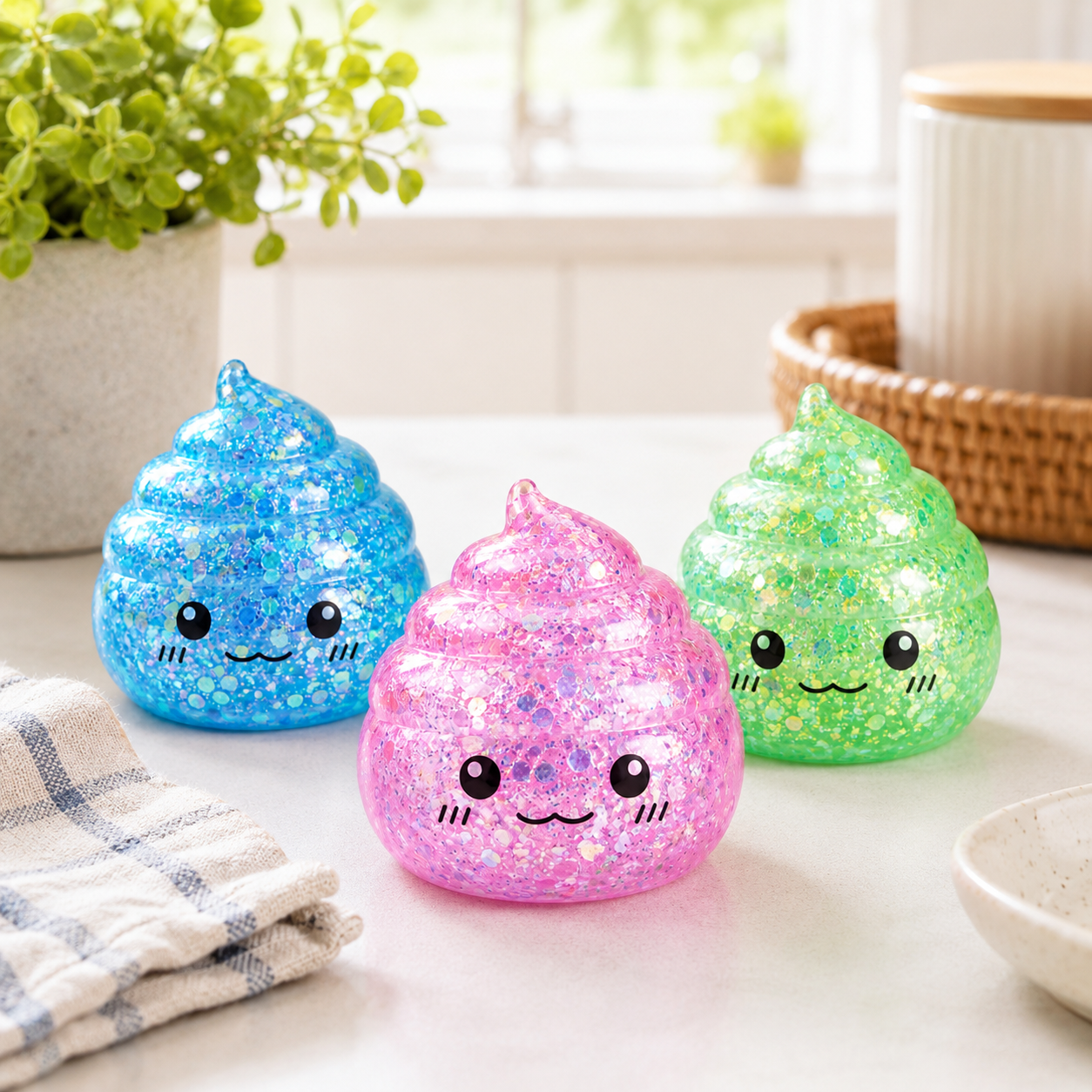 Sparkle Swirl Squishy Stress Toy