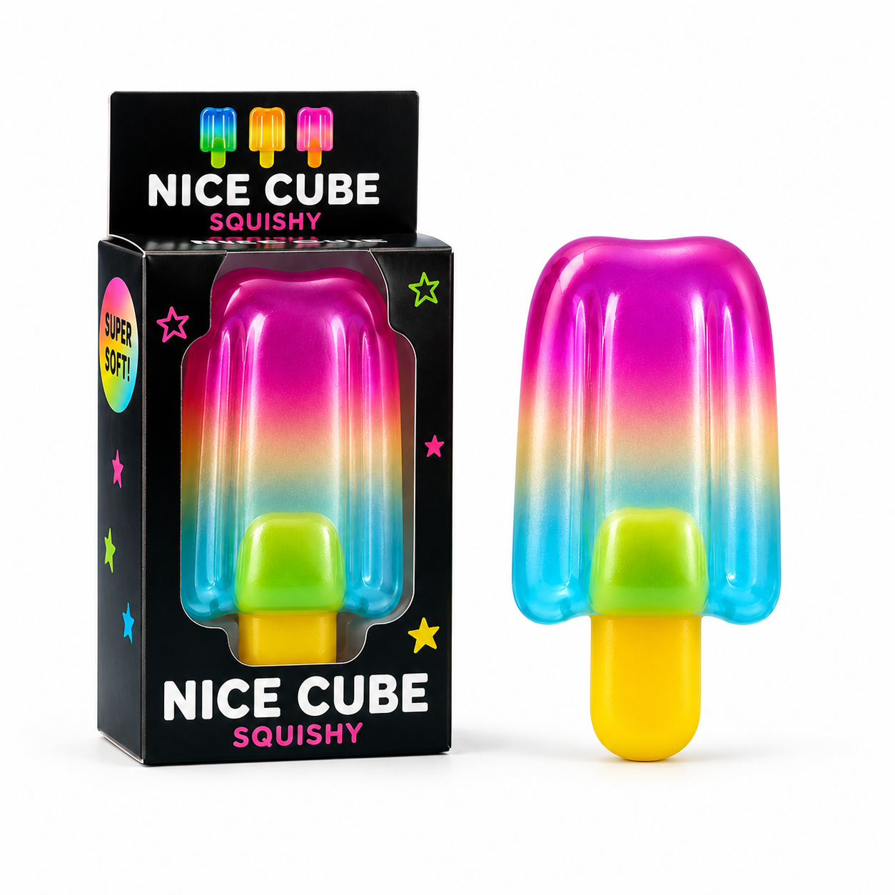 Nice Cube Popsicle Squishy Toy – Super Soft Slow Rise Stress Relief Fidget