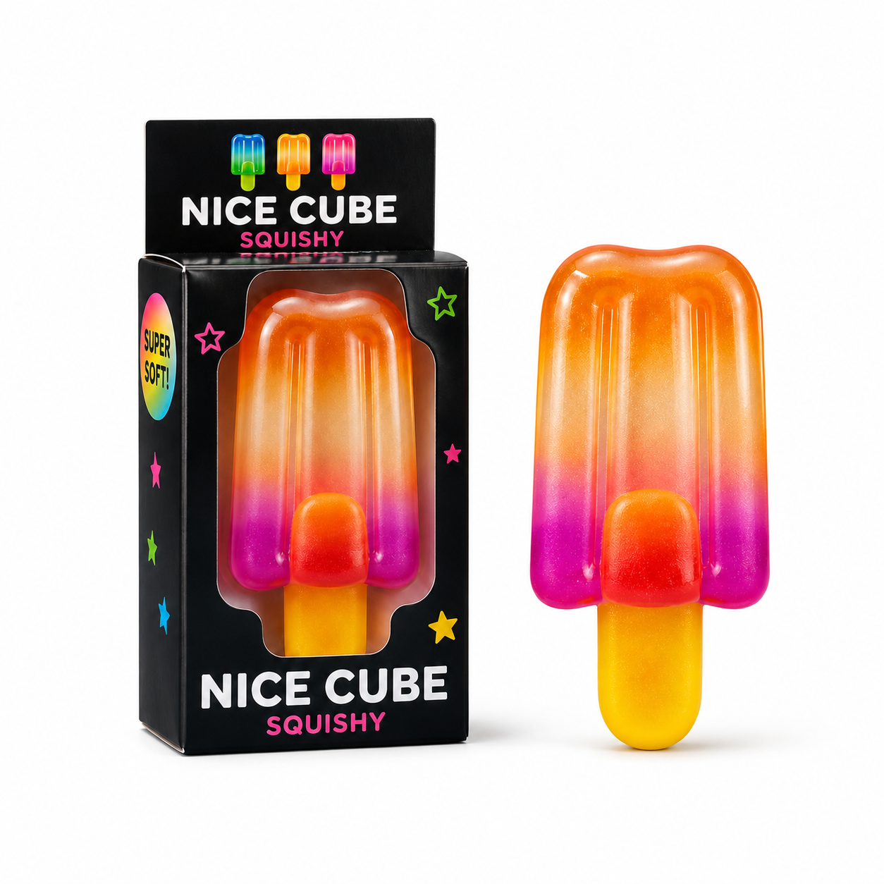 Nice Cube Popsicle Squishy Toy – Super Soft Slow Rise Stress Relief Fidget