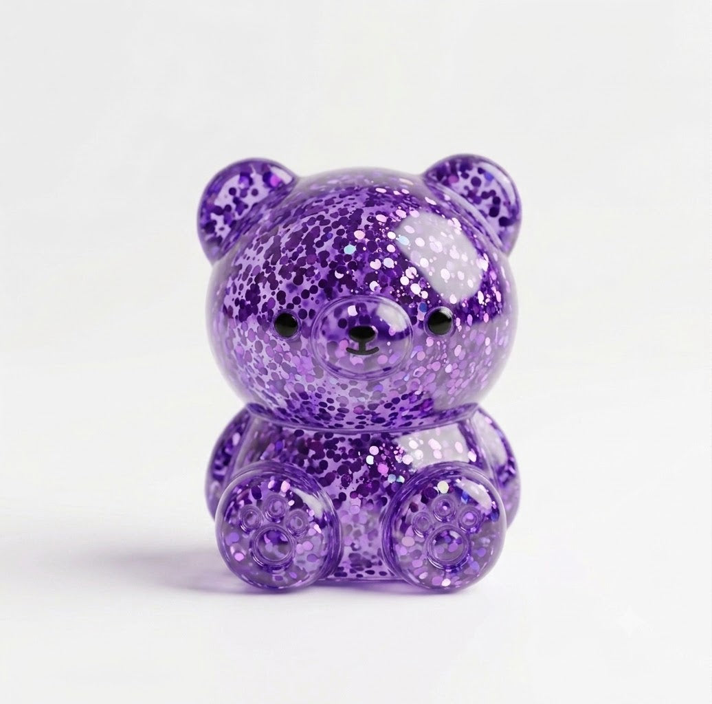 Glitter Gummy Bear Squishy